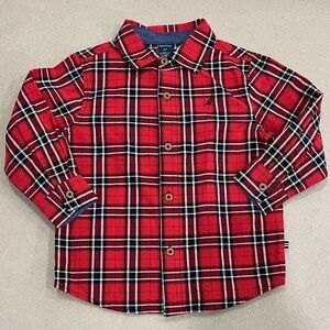 Hatley Kids Red and Black Plaid Button Down Shirt